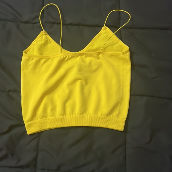 Cropped Yellow String Tank Top - Picture 2 of 2